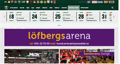 Desktop Screenshot of lofbergslilaarena.se
